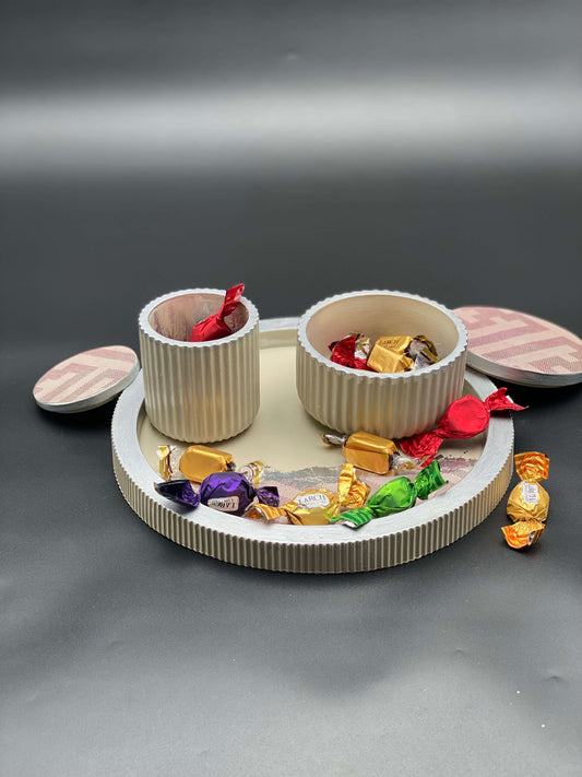 Handcrafted Concrete Vanity Set – Modern Maze Collection