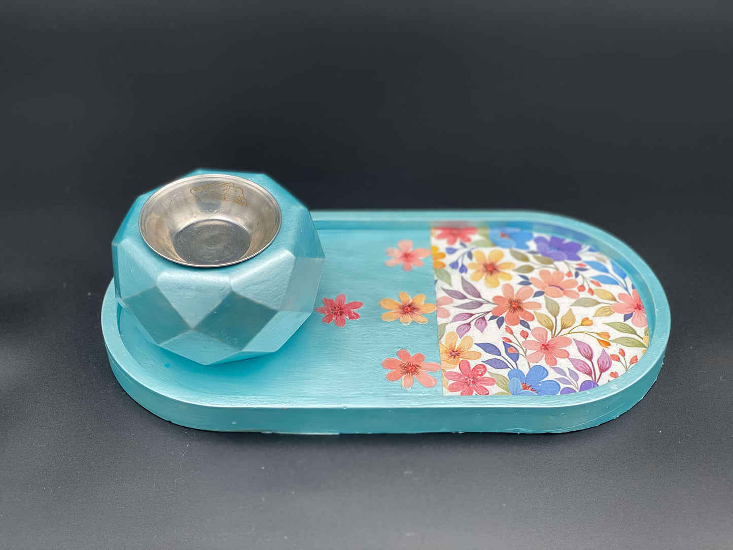 Blossom Breeze Handmade Concrete Home Decor Incense Burner Set