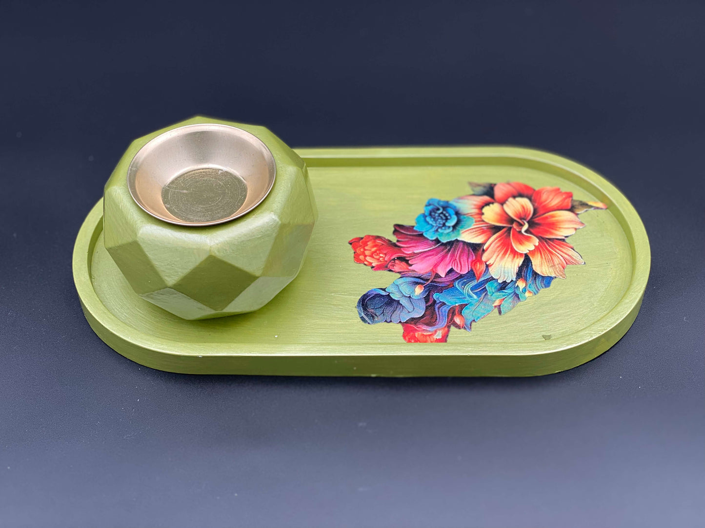 Verdant Bloom Handmade Concrete Home Decor Incense Burner Set